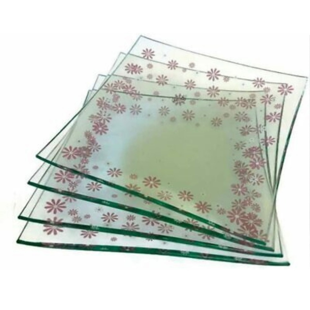 Pampered chef daisy dessert plates set of 4 NIP